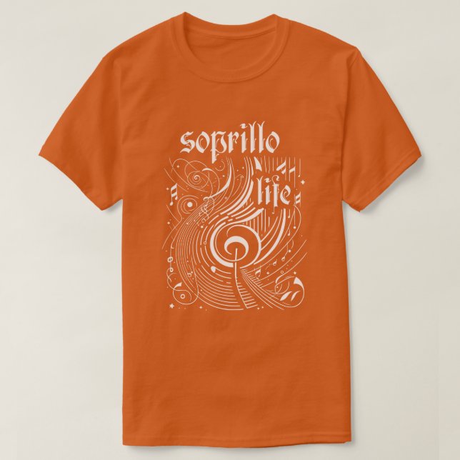 Vågigt Music soprillo Life T Shirt (Design framsida)