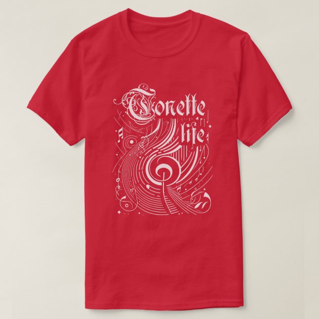 Vågigt Music Tonette Life T Shirt (Design framsida)