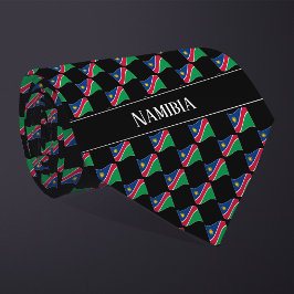 Vågigt Namibia Flagga Mönster Slips