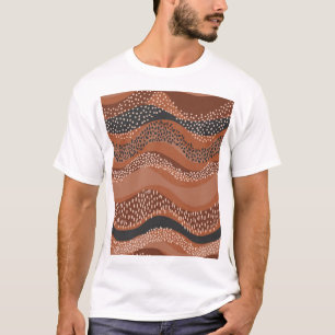 Vågigt Naturligt geoo: Minimalistiskt sjölöst. T Shirt