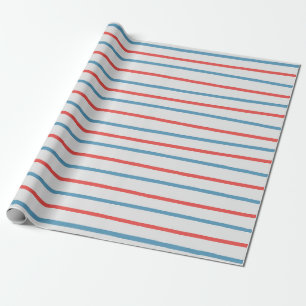 Vågigt Nautical Rand Presentpapper