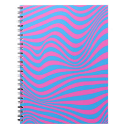 Vågigt optisk Illusion Mönster Anteckningsbok