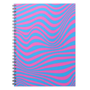 Vågigt optisk Illusion Mönster Anteckningsbok