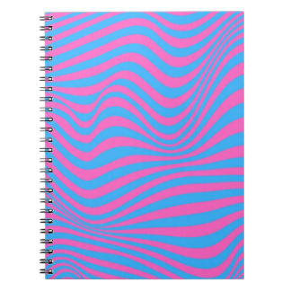 Vågigt optisk Illusion Mönster Anteckningsbok