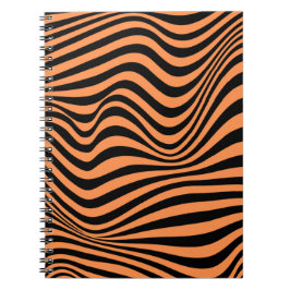 Vågigt optisk Illusion Mönster Anteckningsbok