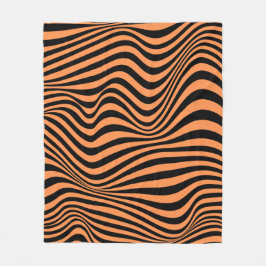 Vågigt optisk Illusion Mönster Fleecefilt