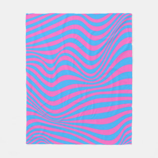 Vågigt optisk Illusion Mönster Fleecefilt