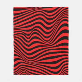 Vågigt optisk Illusion Mönster Fleecefilt