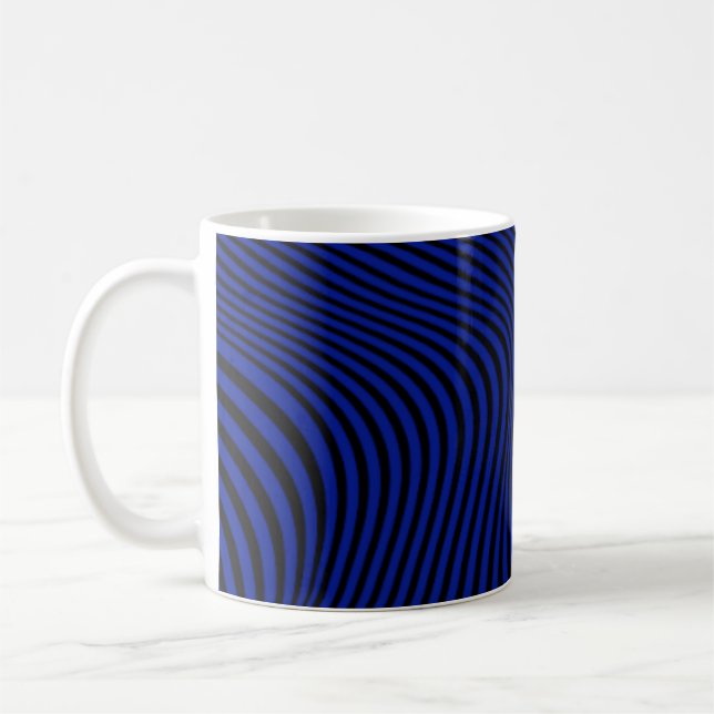 Vågigt optisk Illusion Mönster Kaffemugg (Vänster)