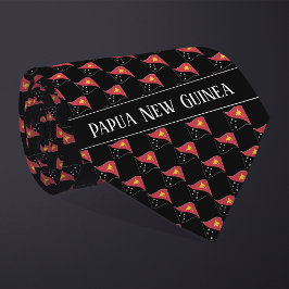 Vågigt Papua Nya Guinea Flagga Mönster Slips