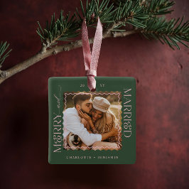 Vågigt Photo Keepsaki med fuktiga och gifta modern Julgransprydnad Keramik