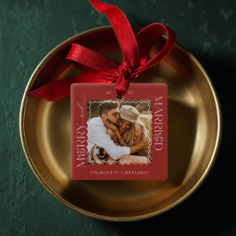 Vågigt Photo Keepsaki med fuktiga och gifta modern Julgransprydnad Keramik