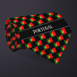 Vågigt Portugal Flagga Mönster Slips