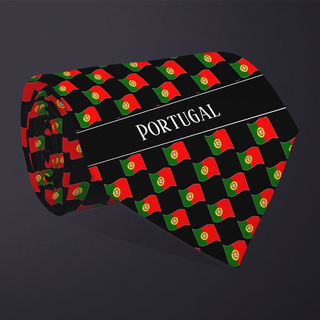 Vågigt Portugal Flagga Mönster Slips (Skapare uppladdad)