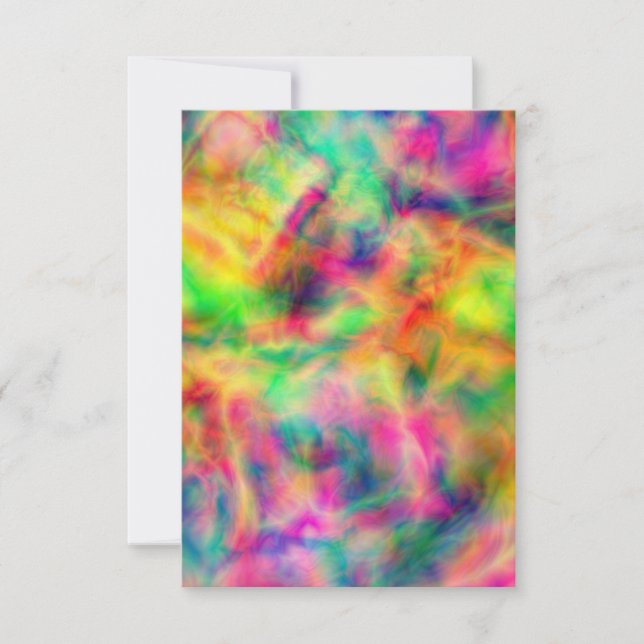 Vågigt Psychedelic Blank Inbjudningskort (Framsida)