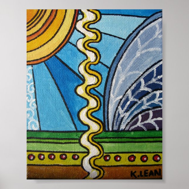 Vågigt radscenutskrift poster (Framsidan)