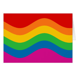 Vågigt Rainbow Rand Hälsningskort