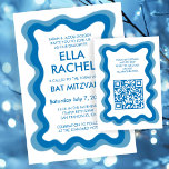 Vågigt Ram Chic Modern Anpassningsbar QR Pub Bat m Tilläggskort<br><div class="desc">Perfekt ENCLOSURE CARDS to be bat mitzvah, pub mitzvah eller annan judisk firande! Hand vågigt ram åt dig på framsidan! FULLT ANPASSADE! Klicka på "Anpassa" ovan om du vill redigera texten och lägga till länken till QR-koden. Klicka på "Redigera med verktyg" om du vill justera typsnitt, färg och placeringar och...</div>