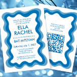 Vågigt Ram Modern Anpassningsbar QR CODE Pub Bat m Inbjudningar<br><div class="desc">Perfekt-kort för att tillkännage ett bat mitzvah, pub mitzvah eller annat judiskt firande! Hand vågigt ram åt dig på framsidan! FULLT ANPASSADE! Klicka på "Anpassa" ovan om du vill redigera texten och lägga till länken till qr-koden. Klicka på "Redigera med verktyg" om du vill justera typsnitt, färg och placeringar och...</div>