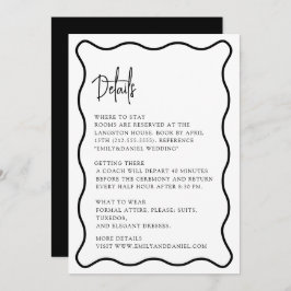 Vågigt ram, vågigt gräns, modernt detaljkort spara datumet