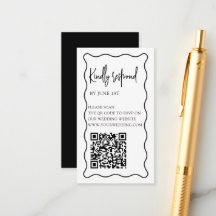 Vågigt ram, Vågigt gräns, QR CODE bröllop-SVAR
