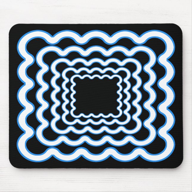 Vågigt Ramar Mousepad Musmatta (Framsidan)