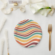 Vågigt rand, grunge. Retro groovy