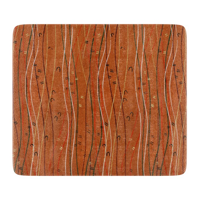 Vågigt Red Rand: Modern japansk Abstrakt Art (Framsidan)