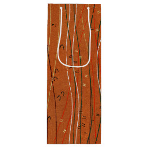 Vågigt Red Rand: Modern japansk Abstrakt Art