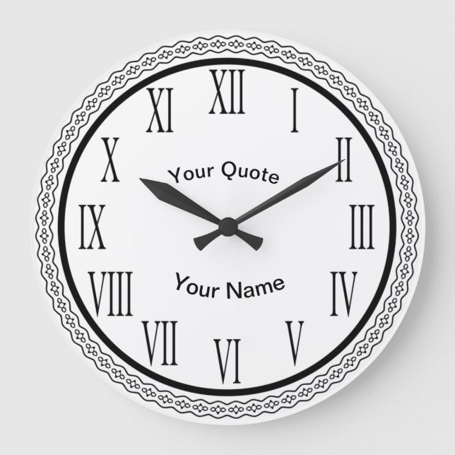 Vågigt Ring-design med romerska siffror för lodrät Stor Klocka (Framsida)