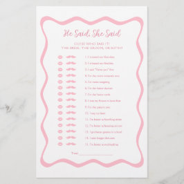 Vågigt Rosa Möhippa Game som hon sa att hon sa