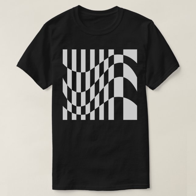 vågigt rutornas sammansättning t shirt (Design framsida)
