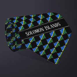 Vågigt Salomonsöarnas flagga mönster Slips