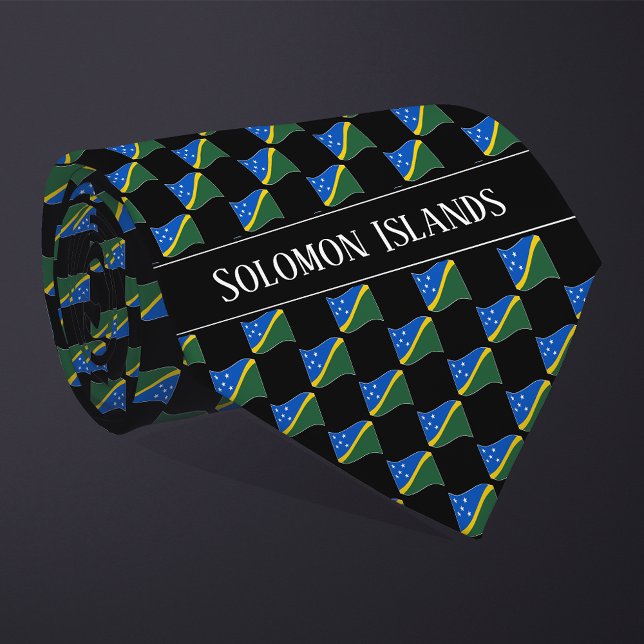 Vågigt Salomonsöarnas flagga mönster  Slips (Skapare uppladdad)