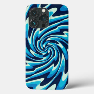 Vågigt Sea Mönster (Midnight Blue, Blue, Cyan)