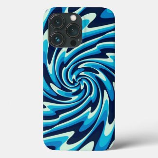 Vågigt Sea Mönster (Midnight Blue, Blue, Cyan)