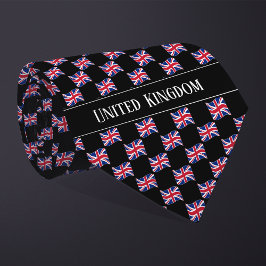 Vågigt Storbritannien Flagga Mönster Slips