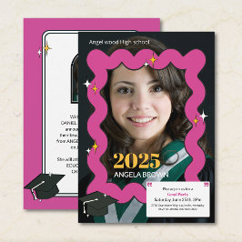 vågigt studenten vid rosa-reflexer meddelande