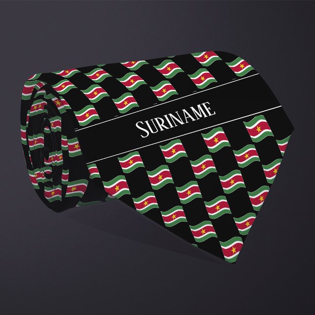 Vågigt Surinam flagga mönster  Slips (Skapare uppladdad)