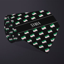 Vågigt Syrien Flagga Mönster Slips