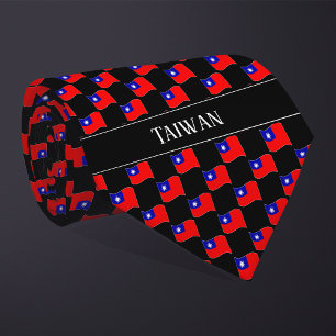 Vågigt taiwanesiskt flaggmönster slips