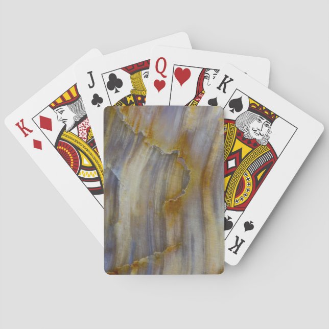 Vågigt torkat trä casinokort (Baksidan)