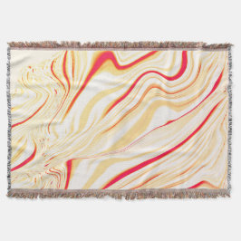 Vågigt trasa med ljusbeige toner, röd rosa filt