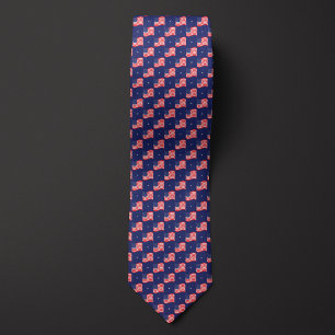 Vågigt U.S. Flagga Star Mönster Slips