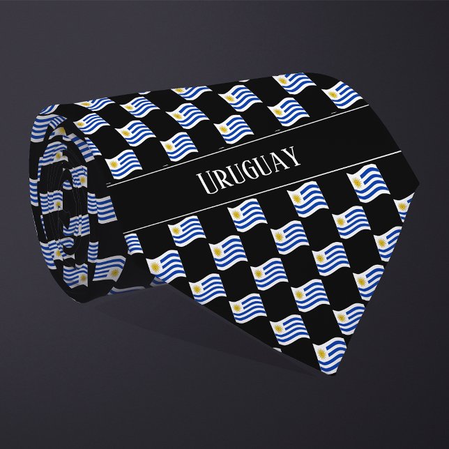 Vågigt Uruguay-flaggmönster  Slips (Skapare uppladdad)