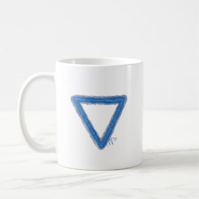 Vågigt Vatten Inslag Alchemy Symbol Kaffemugg (Vänster)