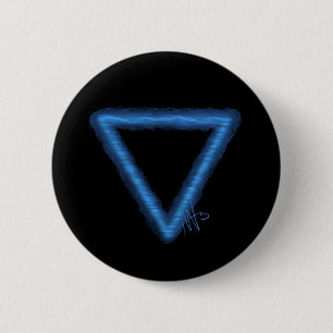 Vågigt Vatten Inslag Alchemy Symbol Knapp