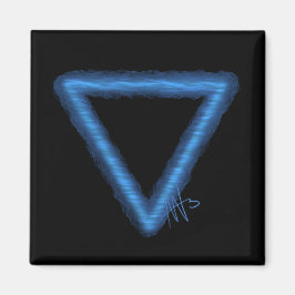 Vågigt Vatten Inslag Alchemy Symbol Magnet