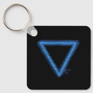Vågigt Vatten Inslag Alchemy Symbol Metall Nyckelring
