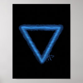 Vågigt Vatten Inslag Alchemy Symbol Poster